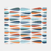 Modernes Retro-Muster aus der Mitte des Jahrhunder Fleecedecke (Vorderseite (Horizontal))