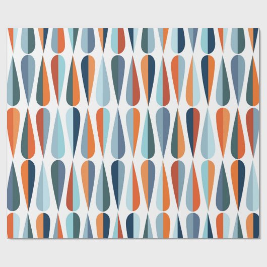 Modernes Retro-Muster aus der Mitte des Jahrhunder Geschenkpapier (Flach)