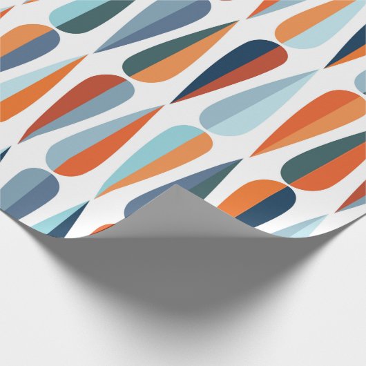 Modernes Retro-Muster aus der Mitte des Jahrhunder Geschenkpapier (Ecke)