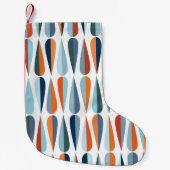 Modernes Retro-Muster aus der Mitte des Jahrhunder Kleiner Weihnachtsstrumpf (Vorderseite)
