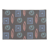 Modernes Retro Muster Blaue Rose Gold Minze Kissenbezug (Rückseite-Rechts)