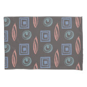 Modernes Retro Muster Blaue Rose Gold Minze Kissenbezug (Vorderseite-Links)