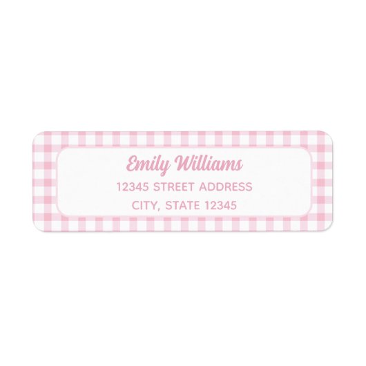 Modernes Retro Niedlich Girly Pink Gingham (Vorne)