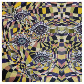 Modernes Retro Oculus 80er 90er Artwork Stoff (Muster)