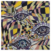 Modernes Retro Oculus 80er 90er Artwork Stoff (Nahaufnahme)