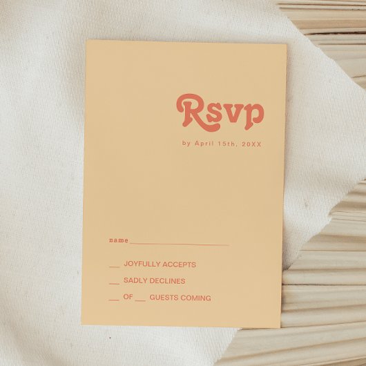 Modernes Retro | Orange Cream RSVP Card