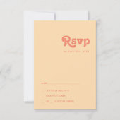 Modernes Retro | Orange Cream RSVP Card Karte (Vorderseite)