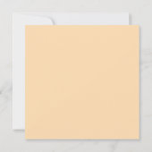 Modernes Retro | Orange Cream Square Wedding Einladung (Rückseite)