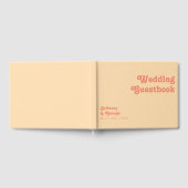 Modernes Retro | Orange Cream Wedbook Gästebuch (Voll)