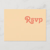 Modernes Retro | Orange Cream Wedding RSVP Postcar Postkarte (Vorderseite)