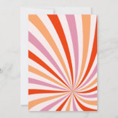 Modernes Retro Orange Terracotta 70er Wedding Einladung (Rückseite)