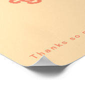 Modernes Retro | Orangefarbene Cremekarten und Ges Poster (Ecke)