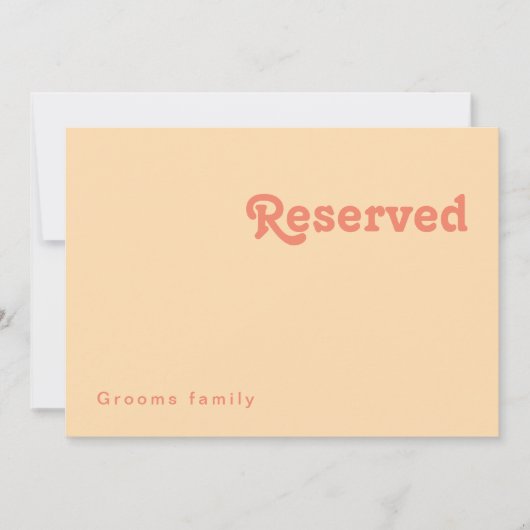 Modernes Retro | Orangefarbenes Cremezeichen (Vorderseite)