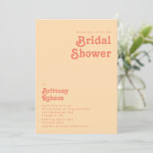 Modernes Retro | Orangencreme-Brautparty Einladung (Stehend Vorderseite)