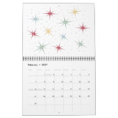 Modernes Retro Original Kunst des Mittelalters Kalender (Feb 2027)