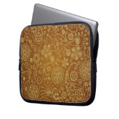 Modernes Retro Paisley Nahtloses Muster Laptopschutzhülle (Vorderseite Links)