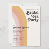 Modernes Retro-Party der 70er Jahre Rainbow Bridal Einladung (Vorderseite)