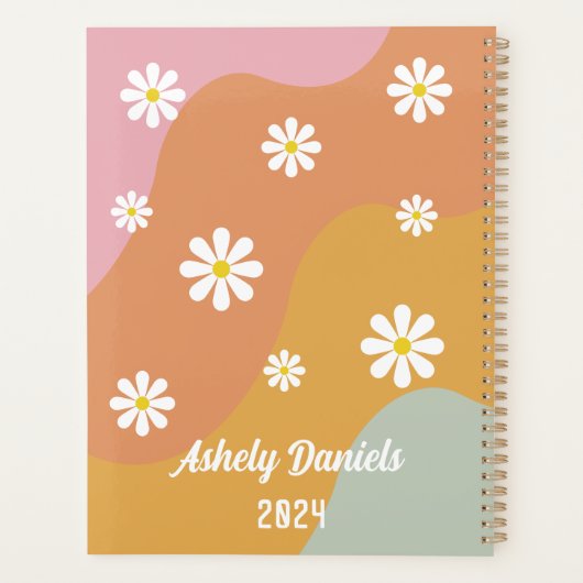 Modernes Retro-Personalisiert Planer (Rückseite)