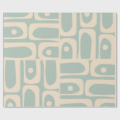 Modernes Retro Piquet Light Celadon Blue Geschenkpapier (Flach)