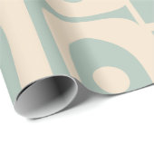 Modernes Retro Piquet Light Celadon Blue Geschenkpapier (Rolleneckpunkt)
