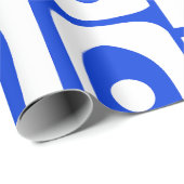 Modernes Retro Piquet Royal Blue Pattern Mitte des Geschenkpapier (Rolleneckpunkt)