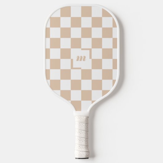 Modernes Retro-Prüfmuster benutzerdefiniertes Mono Pickleball Schläger (Vorderseite)