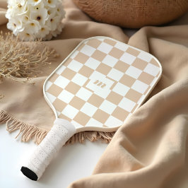 Modernes Retro-Prüfmuster benutzerdefiniertes Mono Pickleball Schläger