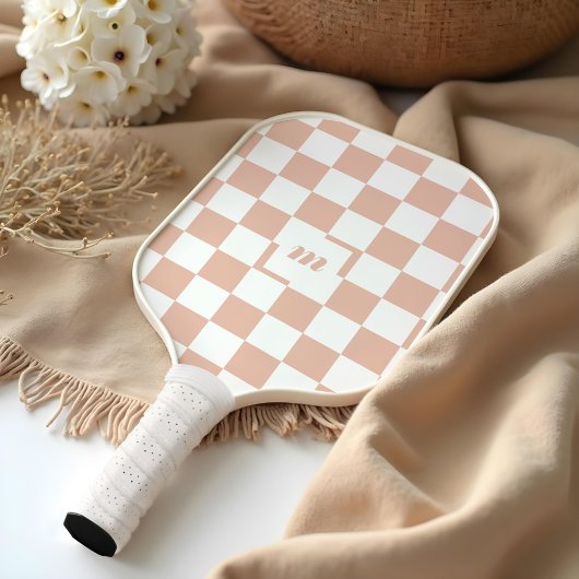 Modernes Retro-Prüfmuster mit benutzerdefiniertem Pickleball Schläger