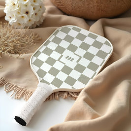 Modernes Retro-Prüfmuster mit benutzerdefiniertem  Pickleball Schläger