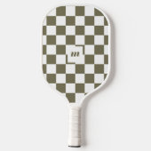 Modernes Retro-Prüfmuster mit benutzerdefiniertem  Pickleball Schläger (Rückseite)