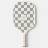 Modernes Retro-Prüfmuster mit benutzerdefiniertem  Pickleball Schläger (Vorderseite)