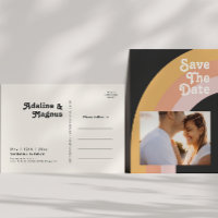 Modernes Retro-Rainbow-Dunkles Foto der 70er Jahre