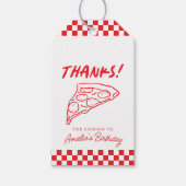 Modernes Retro Rotes Pizzeria Pizza Party Geschenkanhänger (Vorderseite)