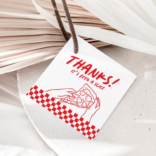 Modernes Retro Rotes Pizzeria Pizza Party Geschenkanhänger