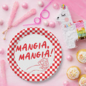 Modernes Retro Rotes Pizzeria Pizza Party Pappteller (Party)