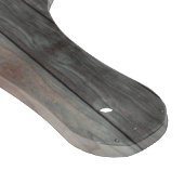 Modernes Retro-Rustikales Monogramm Dunkles Holz V Schneidebrett (Ecke)