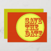 Modernes Retro Save the Date Ankündigungspostkarte (Vorne/Hinten)