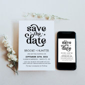 Modernes Retro Save the Date | Einladung zur Hochz