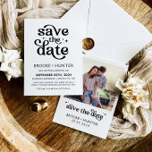 Modernes Retro Save the Date | Einladung zur Hochz
