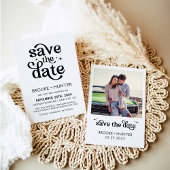 Modernes Retro Save the Date | Einladung zur Hochz