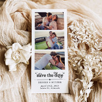Modernes Retro Save the Date | Foto-Standstreifen