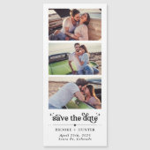 Modernes Retro Save the Date | Foto-Standstreifen Magneteinladung (Vorderseite)
