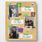 Modernes Retro-Scrapbook FotoCollage Vatertag Fotoplatte (Vorderseite)