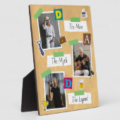 Modernes Retro-Scrapbook FotoCollage Vatertag Fotoplatte (Seite)