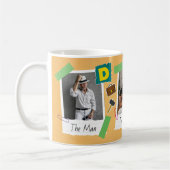 Modernes Retro-Scrapbook FotoCollage Vatertag Kaffeetasse (Links)