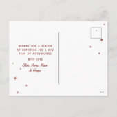 Modernes Retro Sleite The Season Foto Weihnachten (Rückseite)