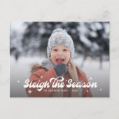 Modernes Retro Sleite The Season Foto Weihnachten (Vorderseite)