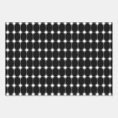 Modernes Retro Star Muster Schwarz & Weiß des Mitt Geschenkpapier Set (Vorderseite 2)