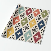 Modernes Retro-Sternexplosion-Muster des Mittelalt Geschenkpapier (Ungerollt)