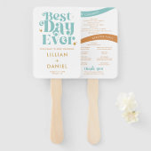 Modernes Retro-Strandfarbprogramm Fächer (Vorne und Hinten)